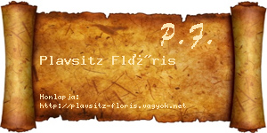 Plavsitz Flóris névjegykártya